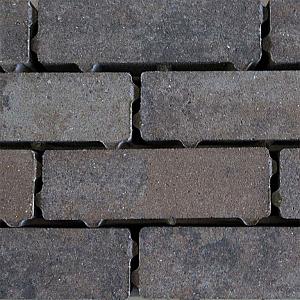 Eco bricks Maeslant 7x21x8 cm Bruin/zwart