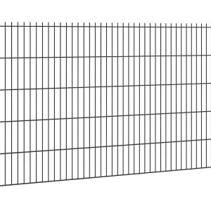 Hillfence metalen scherm dubbele staafmat 250x103cm zwart