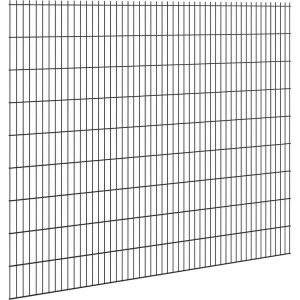 Hillfence metalen scherm dubbele staafmat 250x183cm zwart