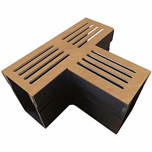 Garden Drain T-stuk 18,2x6,5x10,4 cm Corten