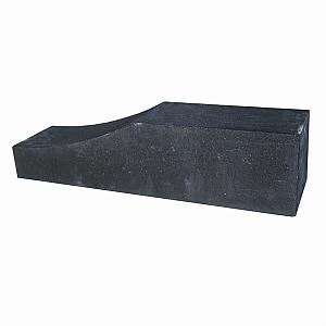 Palissade Block Wave 60x15x15 cm Zwart