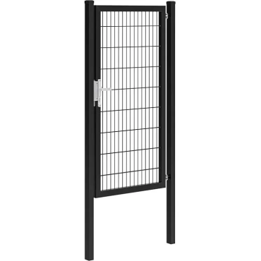 Hillfence met. enkele poort Premium+slot 100x180cm zwart