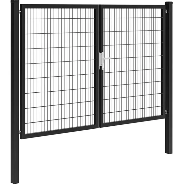 Hillfence met. dubbele poort Premium+slot 300x180cm zwart