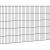 Hillfence metalen scherm dubbele staafmat 250x103cm zwart