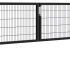 Hillfence met. dubbele poort Premium+slot 300x100cm zwart